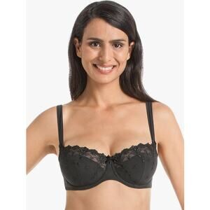 Rosa Faia Anita 5608-001 Edelweiss Black Non-Padded Wired Bra - 40F
